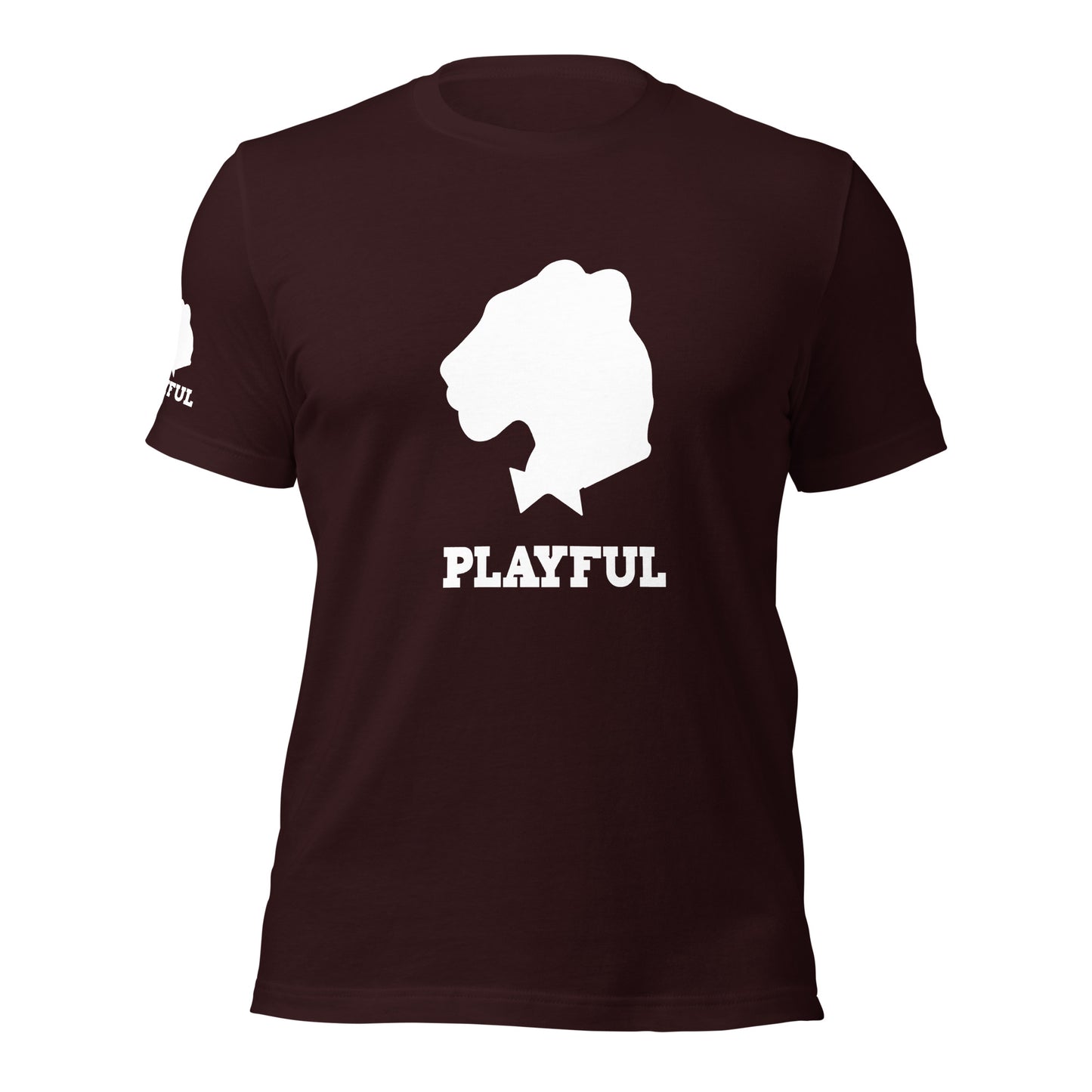 Playful White Out Logo (Unisex) T-Shirt