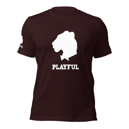Playful White Out Logo (Unisex) T-Shirt