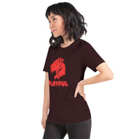 Playful Bubble Red Logo Short-Sleeve (Unisex) T-Shirt
