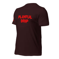 Playful Drip - Red (Unisex) T-Shirt