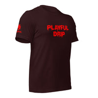 Playful Drip - Red (Unisex) T-Shirt