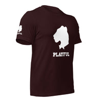 Playful White Out Logo (Unisex) T-Shirt