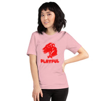Playful Bubble Red Logo Short-Sleeve (Unisex) T-Shirt