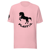 Playful Horse Black (Unisex) T-Shirt