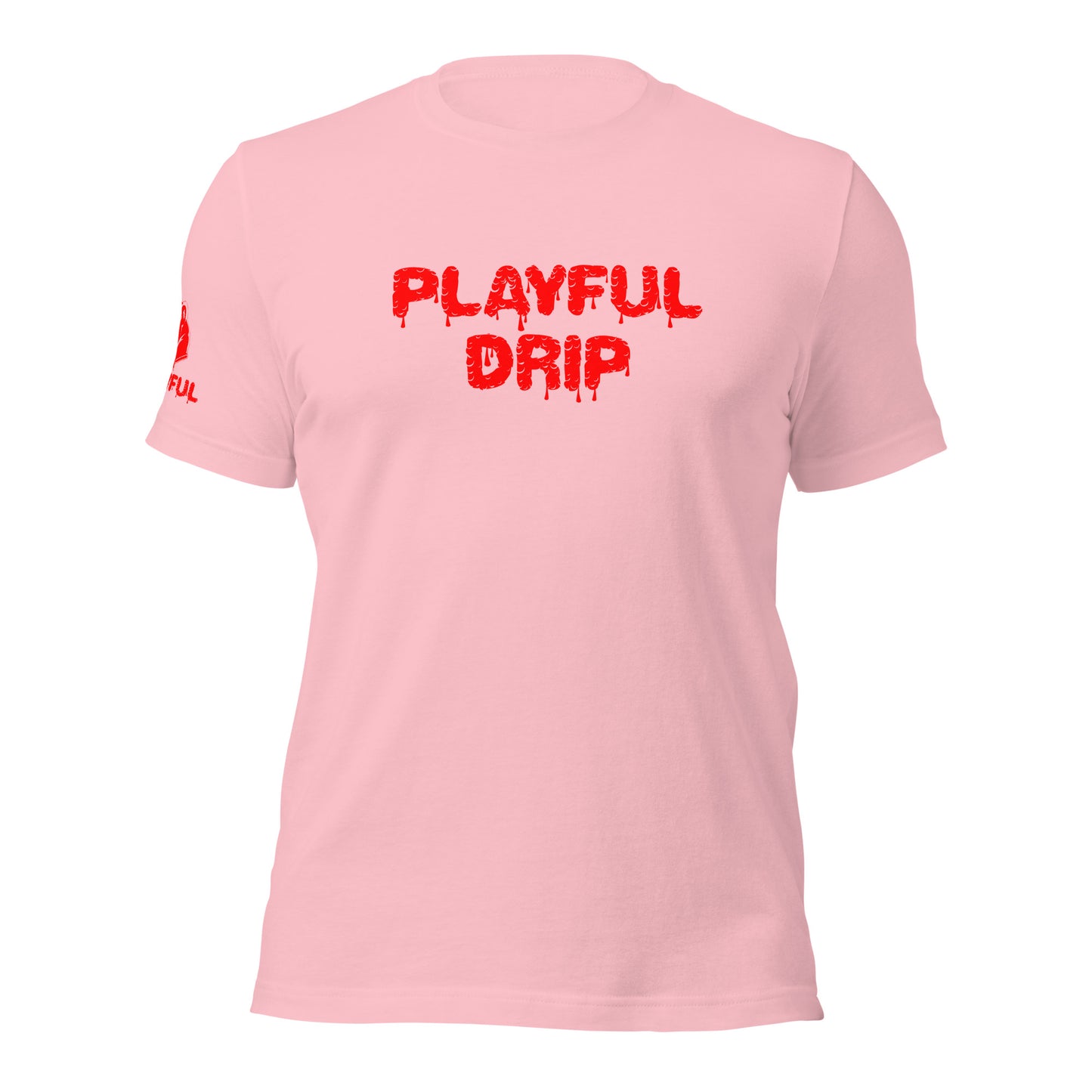 Playful Drip - Red (Unisex) T-Shirt