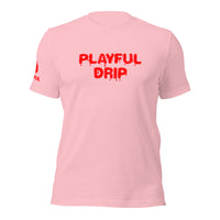 Playful Drip - Red (Unisex) T-Shirt
