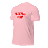 Playful Drip - Red (Unisex) T-Shirt