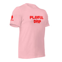 Playful Drip - Red (Unisex) T-Shirt