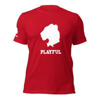 Playful White Out Logo (Unisex) T-Shirt