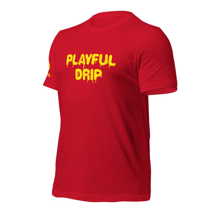 Playful Drip - Yellow (Unisex) T-Shirt