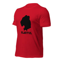 Playful Black Out Logo (Unisex) T-Shirt