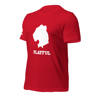 Playful White Out Logo (Unisex) T-Shirt