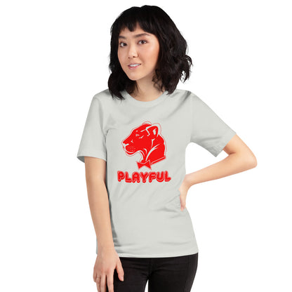 Playful Bubble Red Logo Short-Sleeve (Unisex) T-Shirt