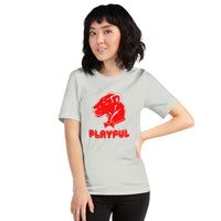 Playful Bubble Red Logo Short-Sleeve (Unisex) T-Shirt