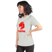 Playful Bubble Red Logo Short-Sleeve (Unisex) T-Shirt