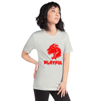 Playful Bubble Red Logo Short-Sleeve (Unisex) T-Shirt