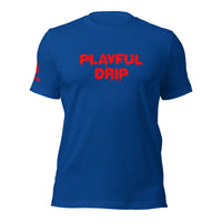Playful Drip - Red (Unisex) T-Shirt