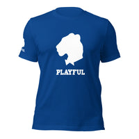 Playful White Out Logo (Unisex) T-Shirt