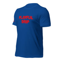 Playful Drip - Red (Unisex) T-Shirt