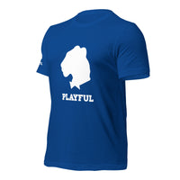 Playful White Out Logo (Unisex) T-Shirt