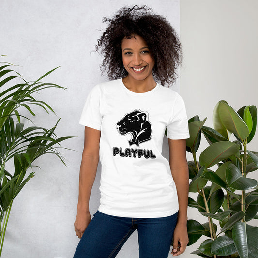 Playful Bubble Black Logo Short-Sleeve (Unisex) T-Shirt