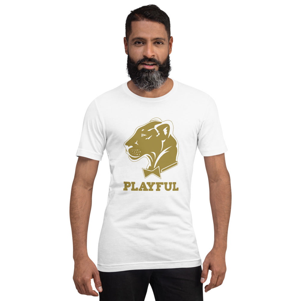 Playful Solid Gold Short-Sleeve (Unisex) T-Shirt