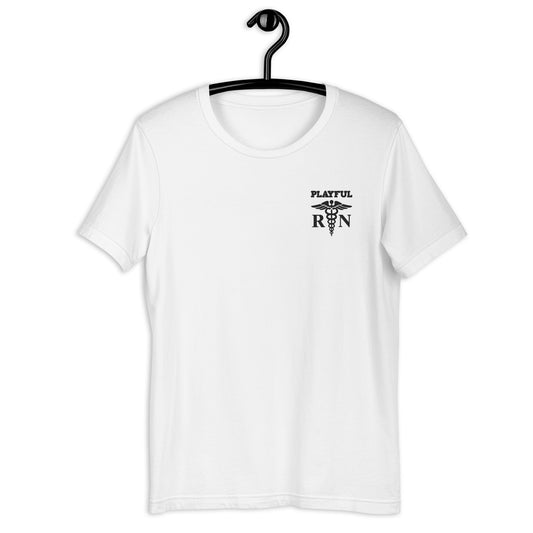Playful RN Black Embroidered (Unisex) Tee