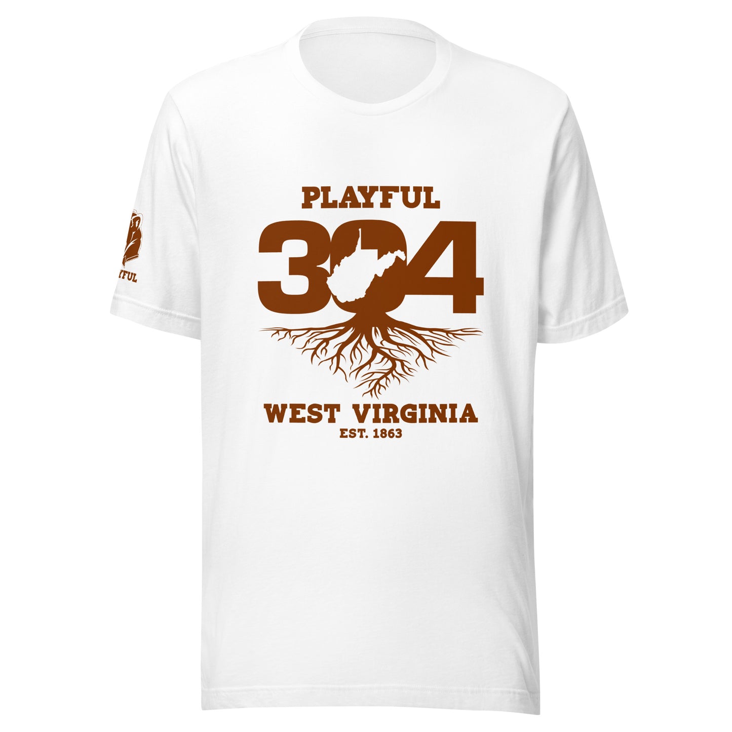 Playful WV - Brown (Unisex) t-shirt