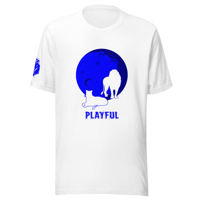 Playful Blue Moon (Unisex) T-Shirt