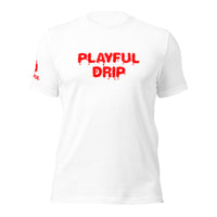 Playful Drip - Red (Unisex) T-Shirt