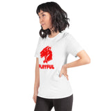 Playful Bubble Red Logo Short-Sleeve (Unisex) T-Shirt