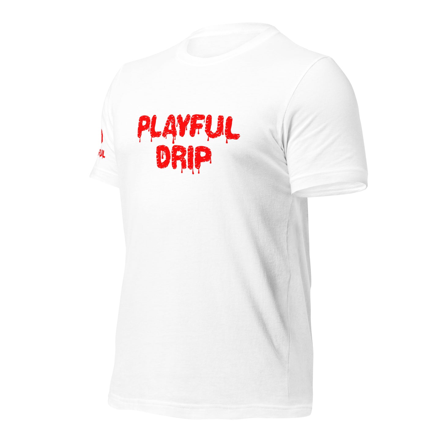 Playful Drip - Red (Unisex) T-Shirt
