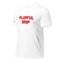 Playful Drip - Red (Unisex) T-Shirt