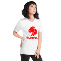 Playful Bubble Red Logo Short-Sleeve (Unisex) T-Shirt