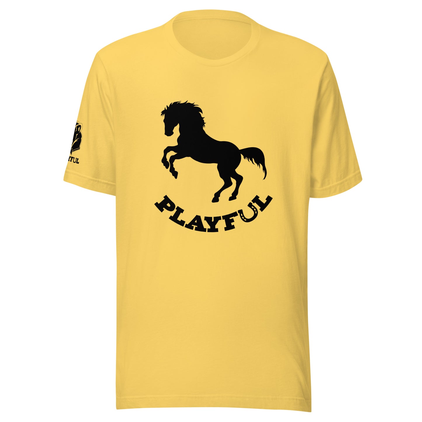 Playful Horse Black (Unisex) T-Shirt