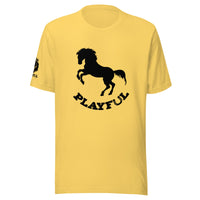 Playful Horse Black (Unisex) T-Shirt