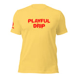 Playful Drip - Red (Unisex) T-Shirt