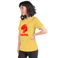 Playful Bubble Red Logo Short-Sleeve (Unisex) T-Shirt