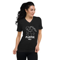 Playful Pals (Unisex) Short Sleeve V-Neck T-Shirt