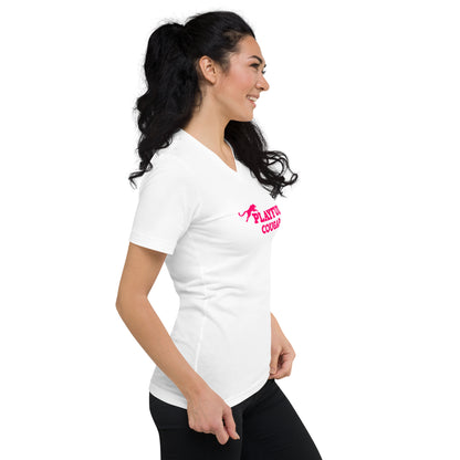 Playful Cougar Short Sleeve V-Neck T-Shirt