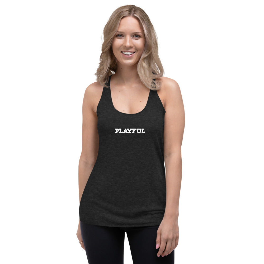 Playful Ladies Racerback Tank