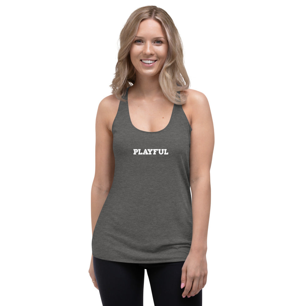 Playful Ladies Racerback Tank