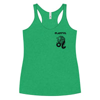 Playful Leo Ladies Racerback Tank