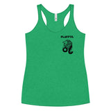 Playful Leo Ladies Racerback Tank