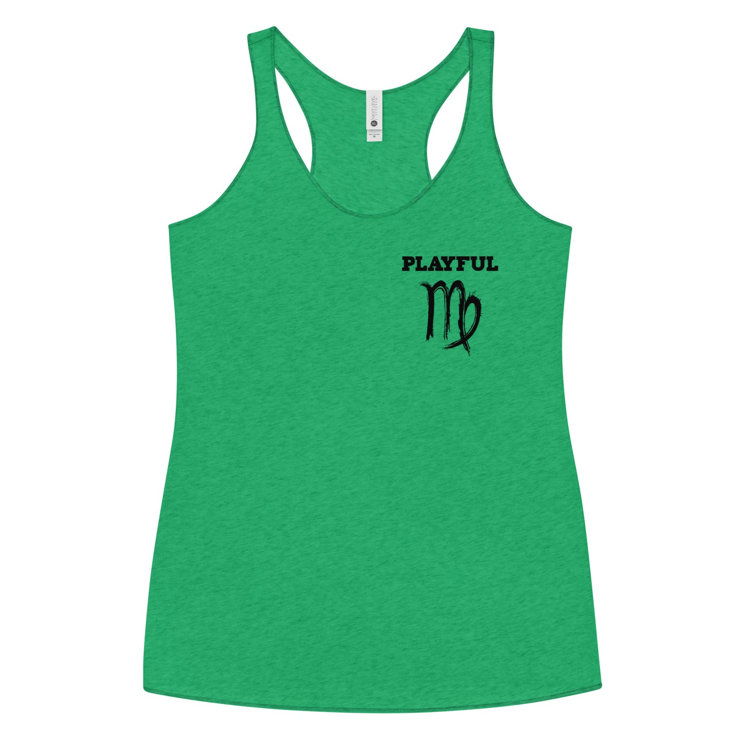 Playful Virgo Ladies Racerback Tank