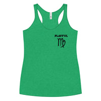 Playful Virgo Ladies Racerback Tank