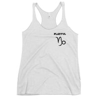 Playful Capricorn Ladies Racerback Tank