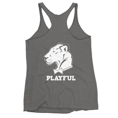 Playful Woman Strong Racerback Tank