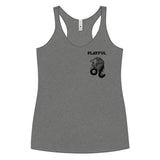 Playful Leo Ladies Racerback Tank