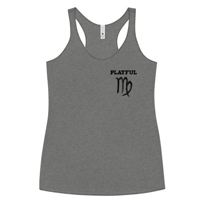 Playful Virgo Ladies Racerback Tank